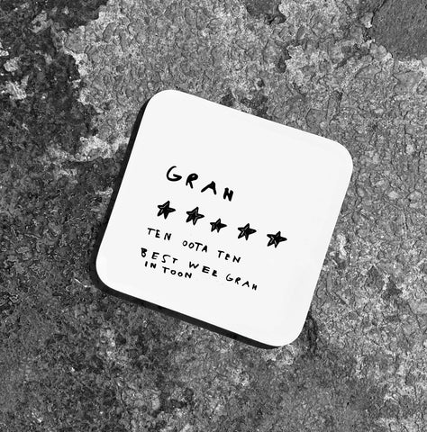 5 star gran coaster, scottish gran gifts, scottish gifts for her