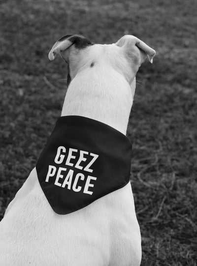 'GEEZ PEACE' Dog Bandana