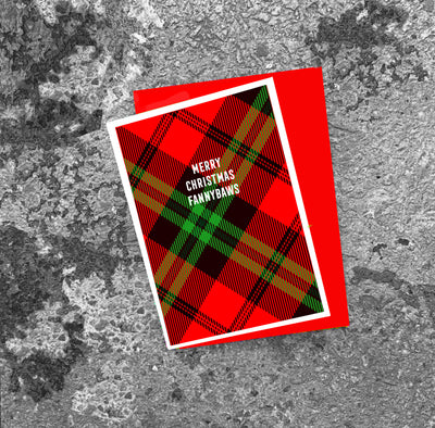 'Merry Christmas Fannybaws' Scottish Christmas Card