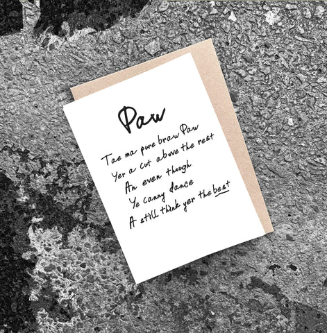 'PAW' Scottish Card