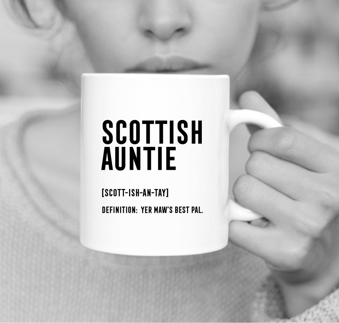 Scottish Auntie Mug, Gie it Laldy Mugs, Funny Scottish Mugs, Scottish Definition Mugs, Scottish Gifts, Scottish Gifts Glasgow, Unusual Scottish Gifts, Unique Scottish Gifts, Scottish Glasgow gifts, secret Santa gifts, Christmas Gifts ideas, Made in Scotland, Scottish Coasters, Funny Scottish Gifts, Scottish Mugs, Made in Scotland, Funny Scottish Gifts, Modern Scottish Gifts