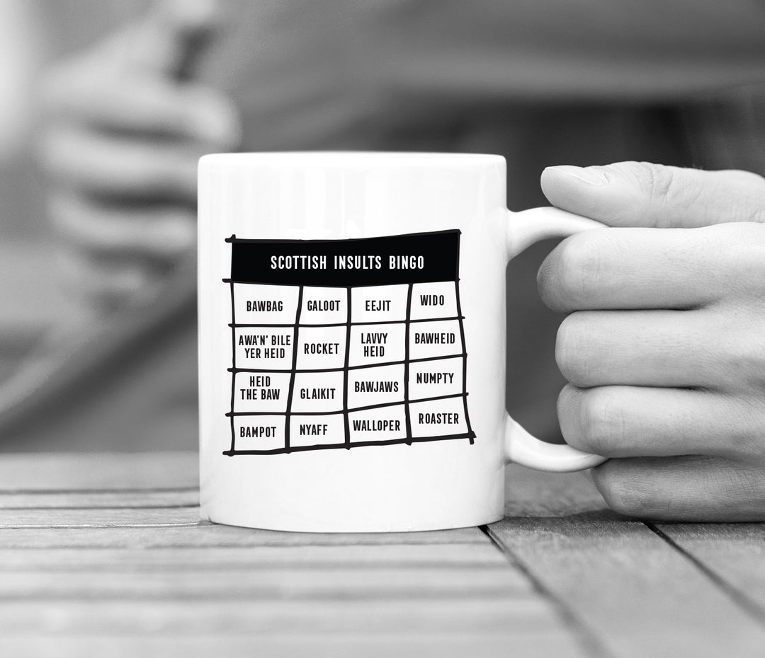 Bingo Mug, Scottish Patter Mug, Funny Scottish Mug, Scottish Bingo Mug, Scottish sayings, Scottish Gifts, Scottish mugs, Gie it Laldy mugs, Scottish Gifts, Scottish Gifts Glasgow, Unusual Scottish Gifts, Unique Scottish Gifts