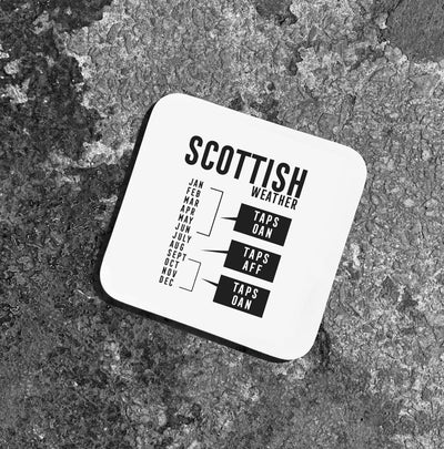 SCOTTISH WEATHER MONTHS Coaster