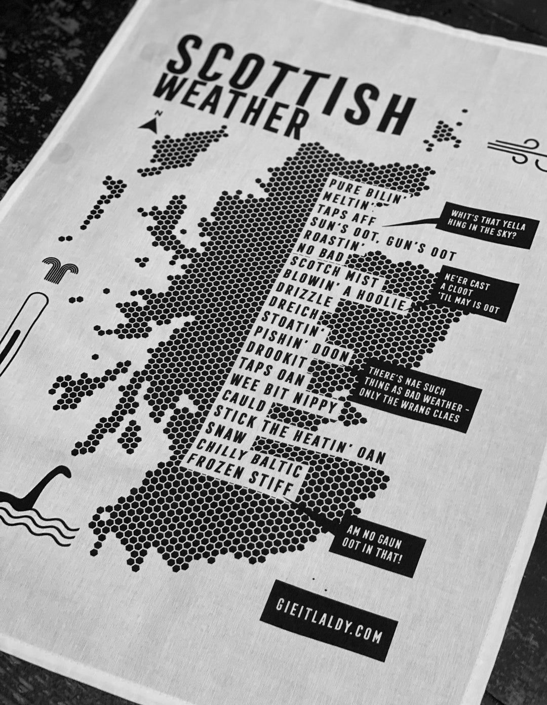 SCOTTISH WEATHER TEA-TOWEL