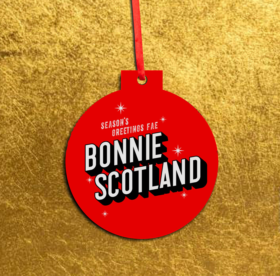 Season's Greetings Fae Bonnie Scotland, Scottish Christmas Decoration