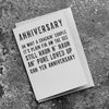 'ANNIVERSARY' Scottish Poetry Card